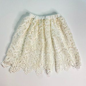 Hello Cream off-white lace skirt